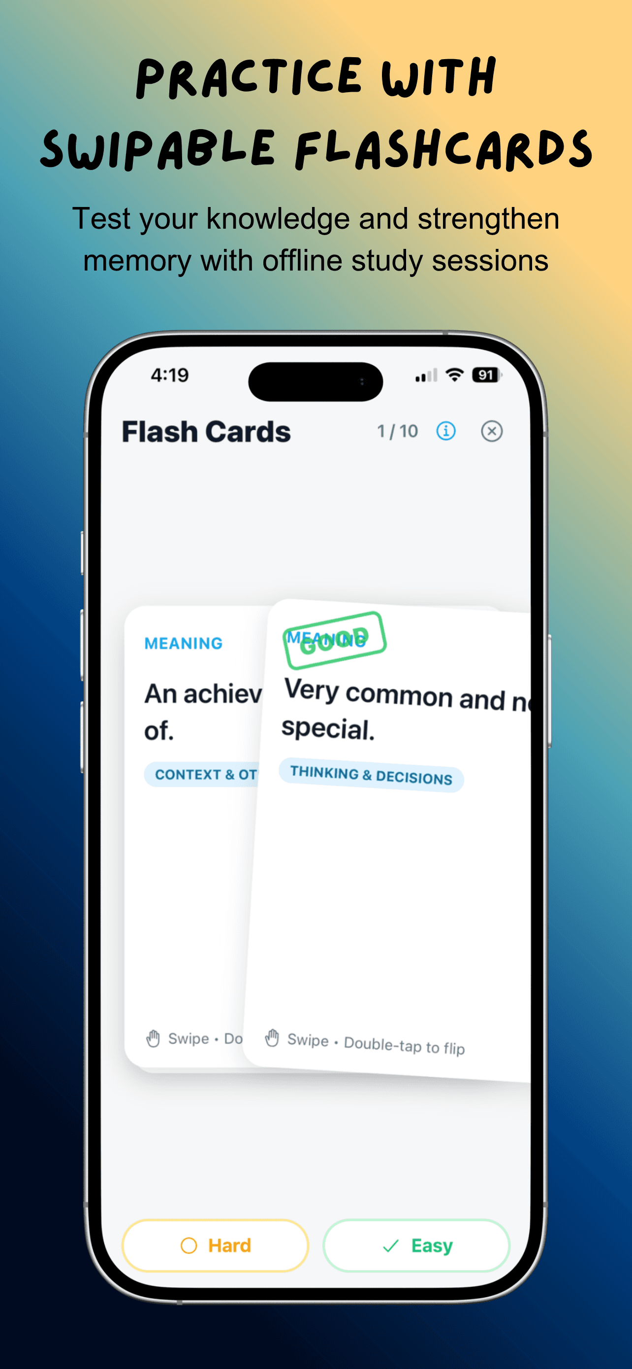 Practice Flashcards - Phrase Ace App